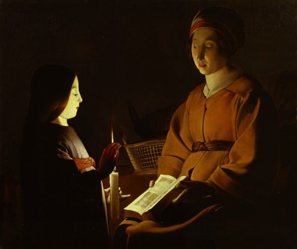 10 cuadros con la educación como protagonista_ Educación de la Virgen Georges de la Tour