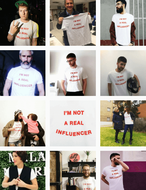 Camiseta I am not a real influencer