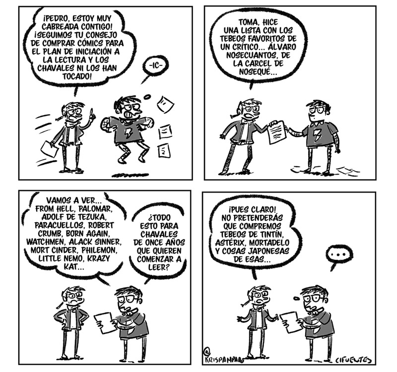 Pedro Cifuentes ejemplo del uso del cómic como recurso pedagógico